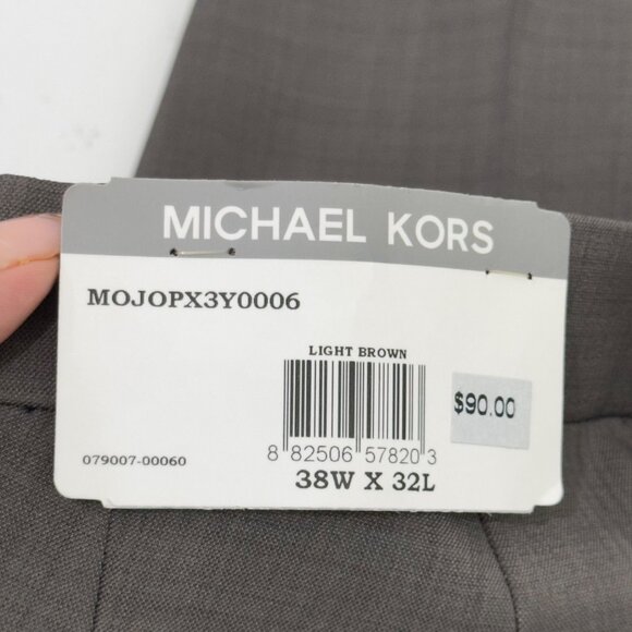 Michael Kors Mens Light Brown Dress Pants 38W X 32L Formal Wear Business Casual - Picture 6 of 15